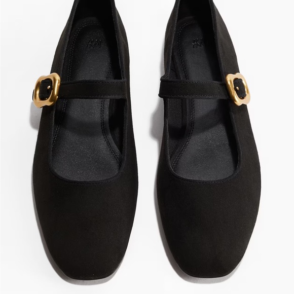 Elegant Black Mary Jane Flats - Picture 2 of 2